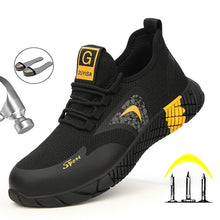 Load image into Gallery viewer, Breathable Men's Safety Shoes Boots With Steel Toe Cap Casual Men's Boots Work Indestructible Shoes Puncture-Proof Work Sneakers