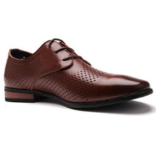 Load image into Gallery viewer, Mens dress style pointed toe casual cut-out breathable design flat shoes