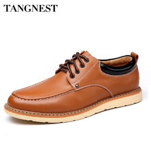 Load image into Gallery viewer, Mens work casual oxford shoes round toe style