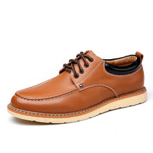 Load image into Gallery viewer, Mens work casual oxford shoes round toe style