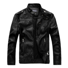 Load image into Gallery viewer, Mens fashion epaulet style design Leather Coats