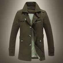 Charger l'image dans la galerie, Mens double breasted trench outerwear fashion casual coats