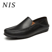 Laden Sie das Bild in den Galerie-Viewer, Leather casual shoes mens leisure slip-on