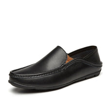 Laden Sie das Bild in den Galerie-Viewer, Leather casual shoes mens leisure slip-on