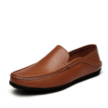 Laden Sie das Bild in den Galerie-Viewer, Leather casual shoes mens leisure slip-on
