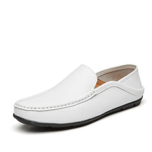 Laden Sie das Bild in den Galerie-Viewer, Leather casual shoes mens leisure slip-on