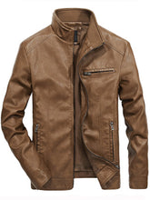 Load image into Gallery viewer, Men's clothing  casual motorcycle leather jackets