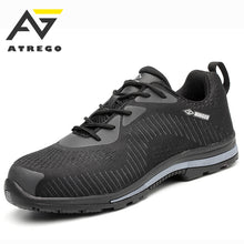 Laden Sie das Bild in den Galerie-Viewer, Industrial safety shoes steel toe lightweight anti-puncture mens work shoes