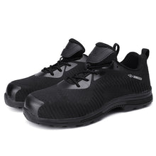 Laden Sie das Bild in den Galerie-Viewer, Industrial safety shoes steel toe lightweight anti-puncture mens work shoes