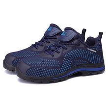 Laden Sie das Bild in den Galerie-Viewer, Industrial safety shoes steel toe lightweight anti-puncture mens work shoes