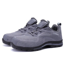 Laden Sie das Bild in den Galerie-Viewer, Industrial safety shoes steel toe lightweight anti-puncture mens work shoes