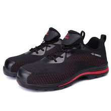 Laden Sie das Bild in den Galerie-Viewer, Industrial safety shoes steel toe lightweight anti-puncture mens work shoes
