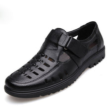 Laden Sie das Bild in den Galerie-Viewer, Men's Sandals, Leisure Light Breathable Flat Leather Shoes
