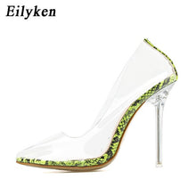 Load image into Gallery viewer, Transparent high heel pointie toe women shoes