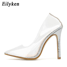 Load image into Gallery viewer, Transparent high heel pointie toe women shoes