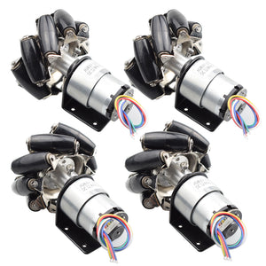 25KG Big Load 4pcs 78mm Mecanum Wheel+ 4pcs 12V 178rpm Motor with Speed Encoder for Arduino DIY Project Smart RC Robotics Parts