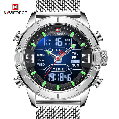 NAVIFORCE Men's Watch Luxury Brand Men Military Sports Watches Quartz Digital Analog Dual Display Waterproof Wrist watch For Men