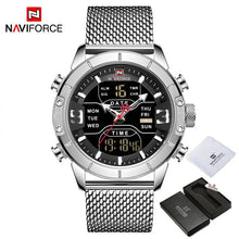 Load image into Gallery viewer, NAVIFORCE Men&#39;s Watch Luxury Brand Men Military Sports Watches Quartz Digital Analog Dual Display Waterproof Wrist watch For Men