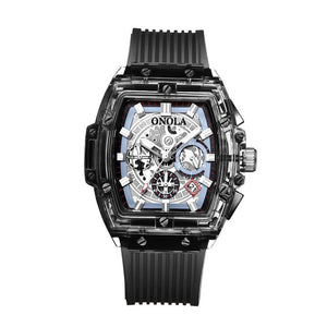 ONOLA Brand Transparent Plastic Watch Men Women clock 2020 Fashion Sports casual unique Quartz Luxury square Mens Watch