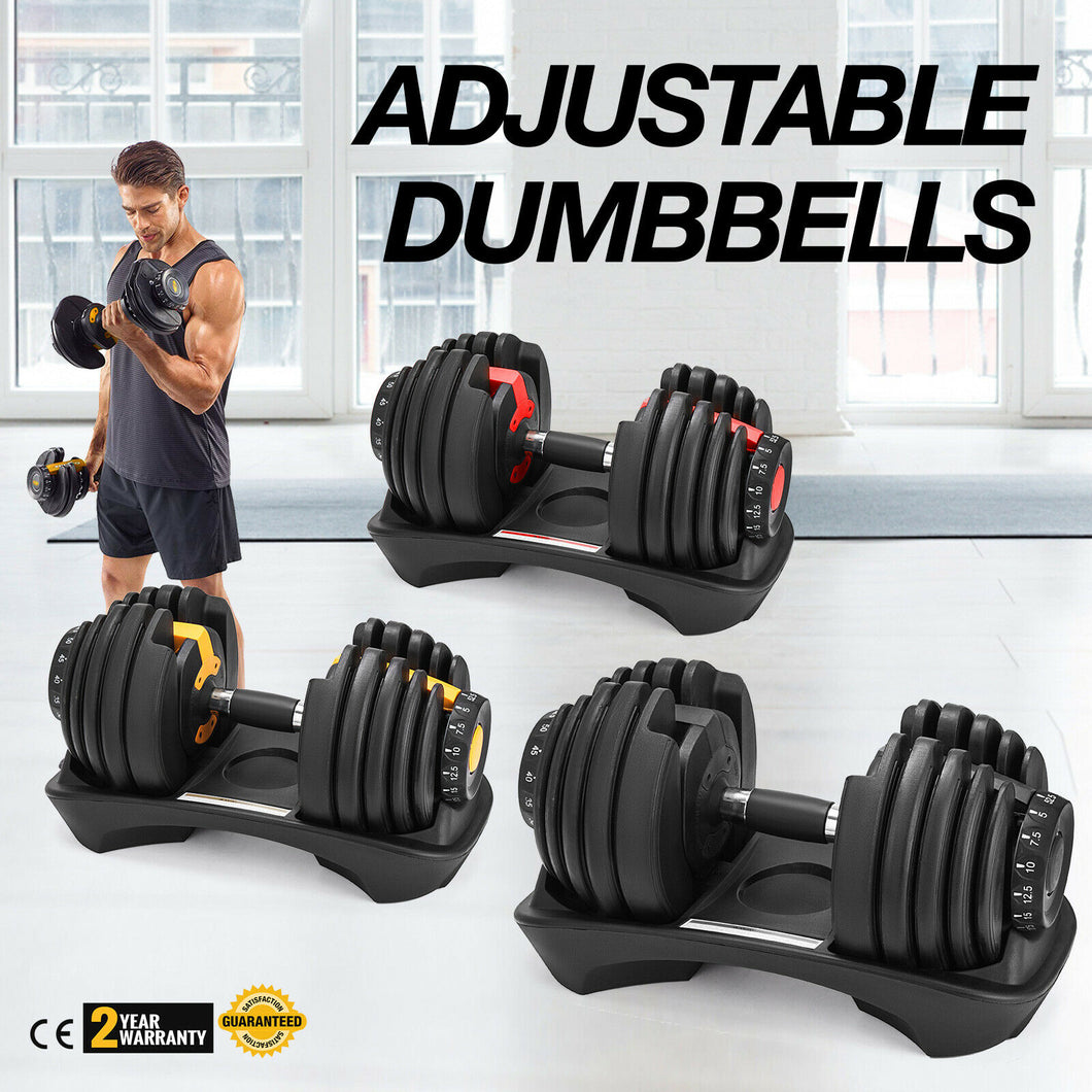 Free shipping  Adjustable Dumbbell Weight Select 552 Fitness Workout Gym Dumbbells Single Syncs