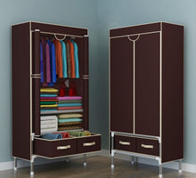 Load image into Gallery viewer, Non-Woven Fabrics Wardrobe Coffee Fabric Closet Portable Folding Dust-proof Waterproof Storage Cabinet Bedroom Home Furniture