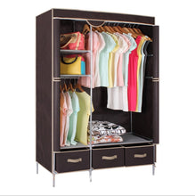 Load image into Gallery viewer, Non-Woven Fabrics Wardrobe Coffee Fabric Closet Portable Folding Dust-proof Waterproof Storage Cabinet Bedroom Home Furniture