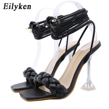 Load image into Gallery viewer, Eilyken 2022 New Summer Fashion Design Weave Women Sandals Transparent Strange High heels Ladies Sandals Open Toe Shoes