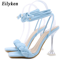 Load image into Gallery viewer, Eilyken 2022 New Summer Fashion Design Weave Women Sandals Transparent Strange High heels Ladies Sandals Open Toe Shoes