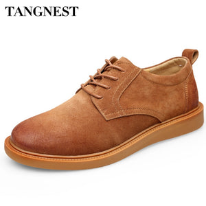 British style mens flats lace up breathable