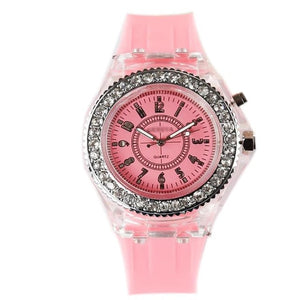 LED fashion womens  luminous  wristwatch casual