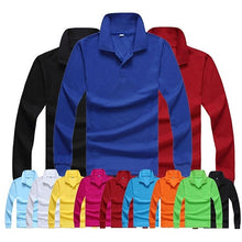 Load image into Gallery viewer, Men&#39;s casual solid color, collar long sleeve polo shirt