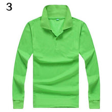 Load image into Gallery viewer, Men&#39;s casual solid color, collar long sleeve polo shirt