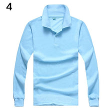 Load image into Gallery viewer, Men&#39;s casual solid color, collar long sleeve polo shirt