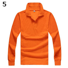 Load image into Gallery viewer, Men&#39;s casual solid color, collar long sleeve polo shirt