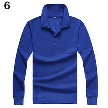 Load image into Gallery viewer, Men&#39;s casual solid color, collar long sleeve polo shirt