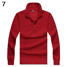 Load image into Gallery viewer, Men&#39;s casual solid color, collar long sleeve polo shirt