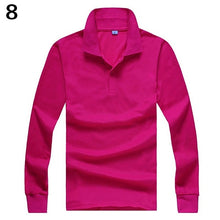 Load image into Gallery viewer, Men&#39;s casual solid color, collar long sleeve polo shirt