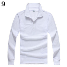 Load image into Gallery viewer, Men&#39;s casual solid color, collar long sleeve polo shirt