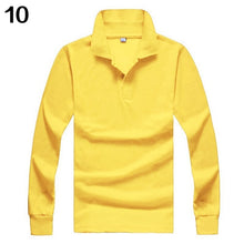 Load image into Gallery viewer, Men&#39;s casual solid color, collar long sleeve polo shirt