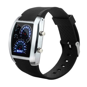 Digital Watch with Dial light flash meter LED style