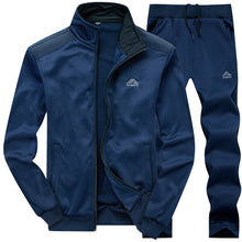 Load image into Gallery viewer, Solid color sportswear men&#39;s jacket + pants casual 2 piece Set