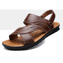 Load image into Gallery viewer, Men Slippers Genuine Leather Luxury  Beach Casual Sandals