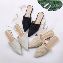 Load image into Gallery viewer, Womens Pointed Toe Flat casual Slippers
