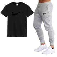 Load image into Gallery viewer, Mens 2 piece casual short sleeve + pant