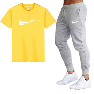 Mens 2 piece casual short sleeve + pant