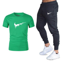 Load image into Gallery viewer, Mens sportswear two pieces sets T shirt+pant