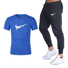 Load image into Gallery viewer, Mens sportswear two pieces sets T shirt+pant