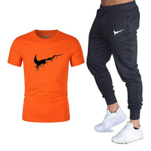 Load image into Gallery viewer, Mens sportswear two pieces sets T shirt+pant