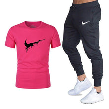 Load image into Gallery viewer, Mens sportswear two pieces sets T shirt+pant