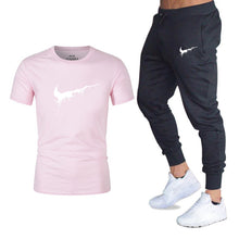Load image into Gallery viewer, Mens sportswear two pieces sets T shirt+pant